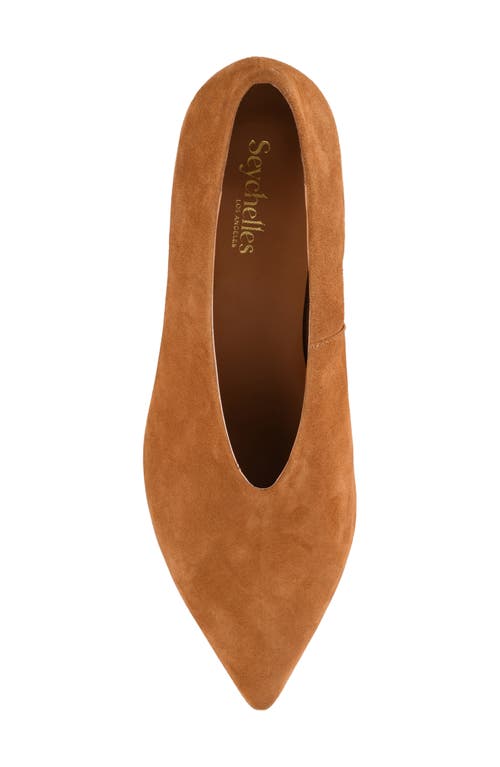 Seychelles Libertine Pointed Toe Kitten Heel Pump In Brown
