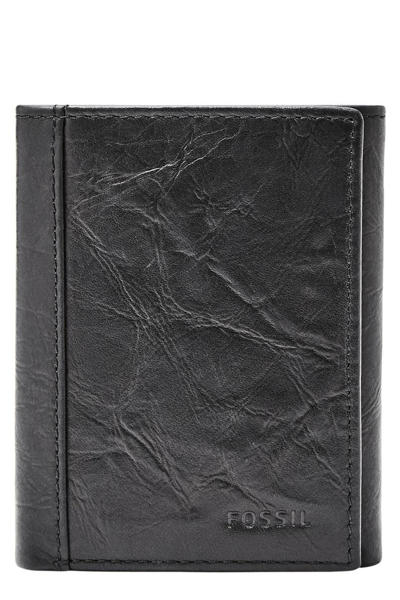 Neel Leather Wallet, Main, color, BLACK