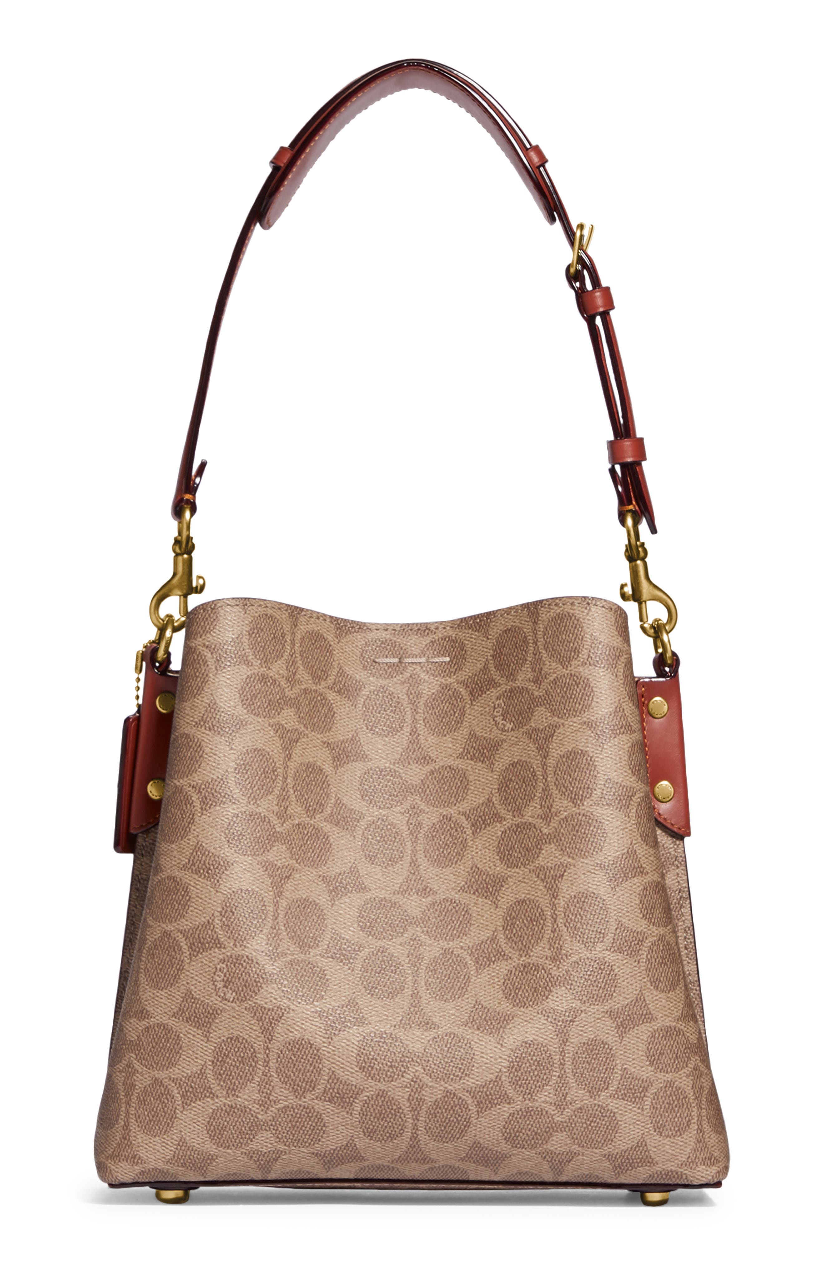 COACH Willow Signature Coated Canvas Shoulder Bag, Alternate, color, 