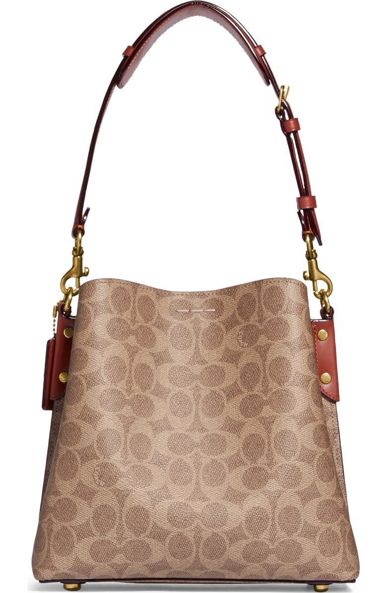 COACH Willow Signature Coated Canvas Shoulder Bag, Alternate, color,