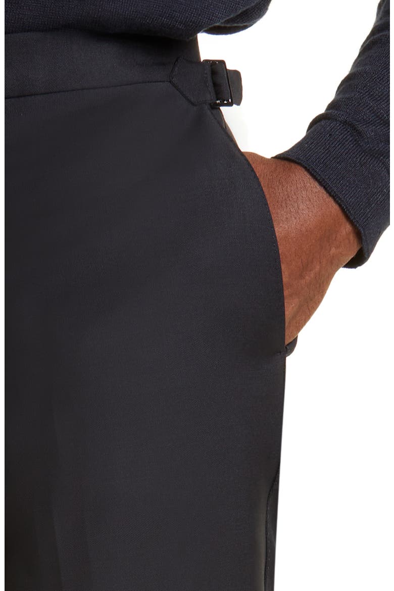 Tailored Wool Blend Tuxedo Trousers, Alternate, color, 5356 - MIDNIGHT