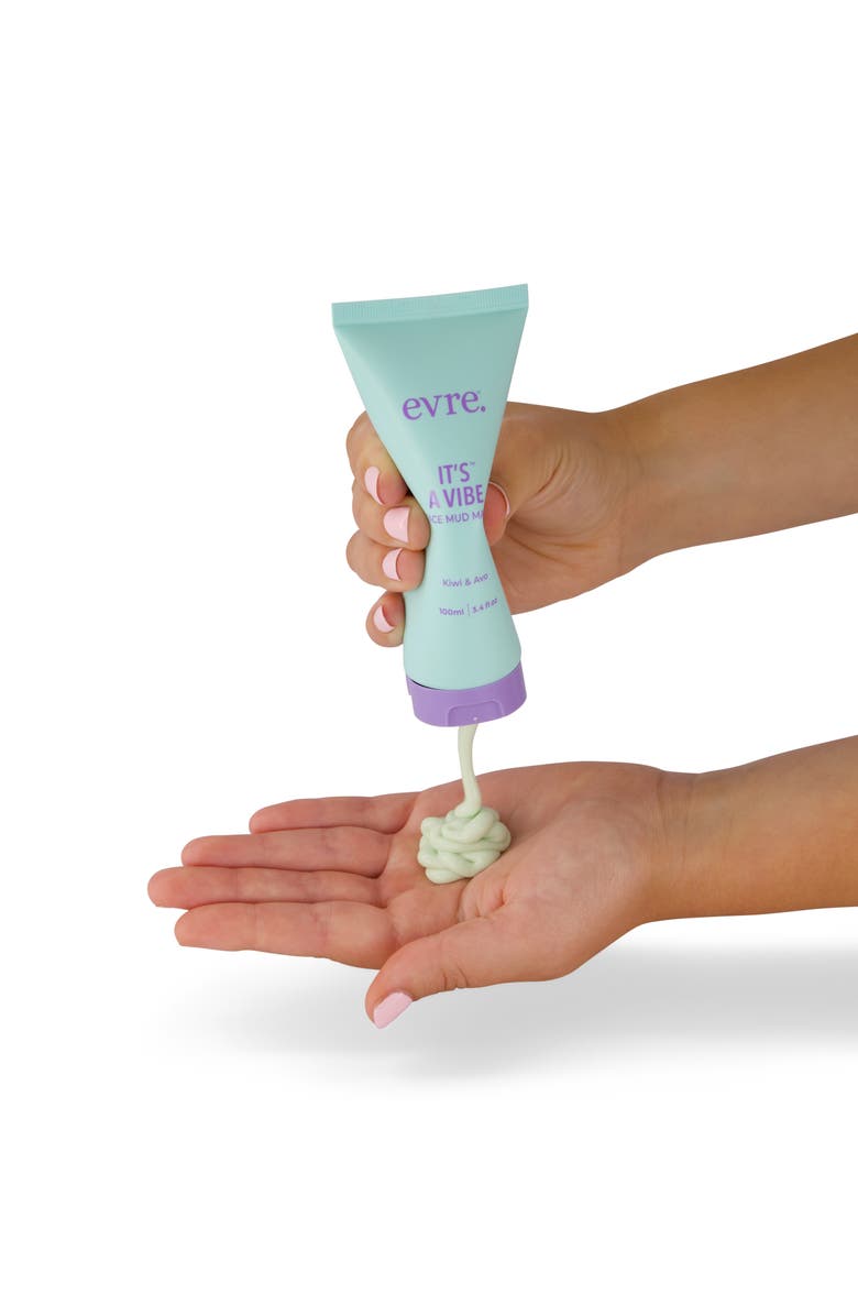 evre. It's A Vibe Kiwi & Avo Face Mud Mask, Alternate, color,