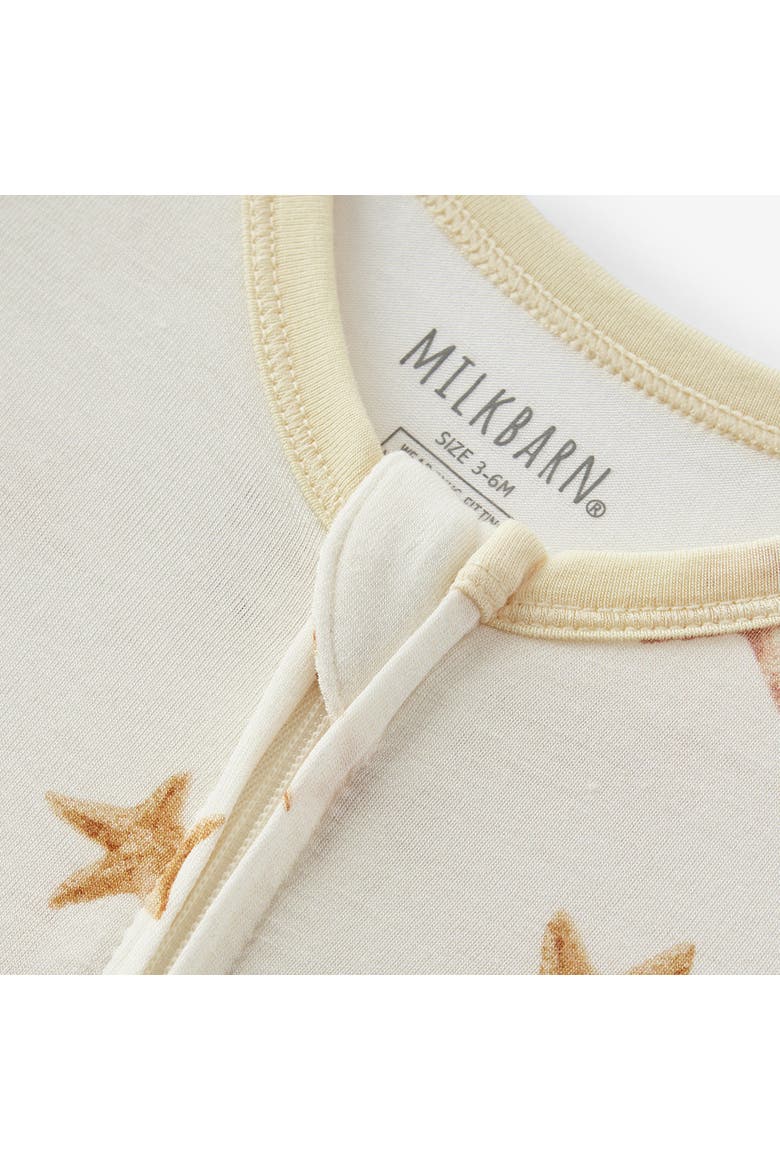 Luxe Stretch Zipper Pajama, Alternate, color, Starfish Dreams