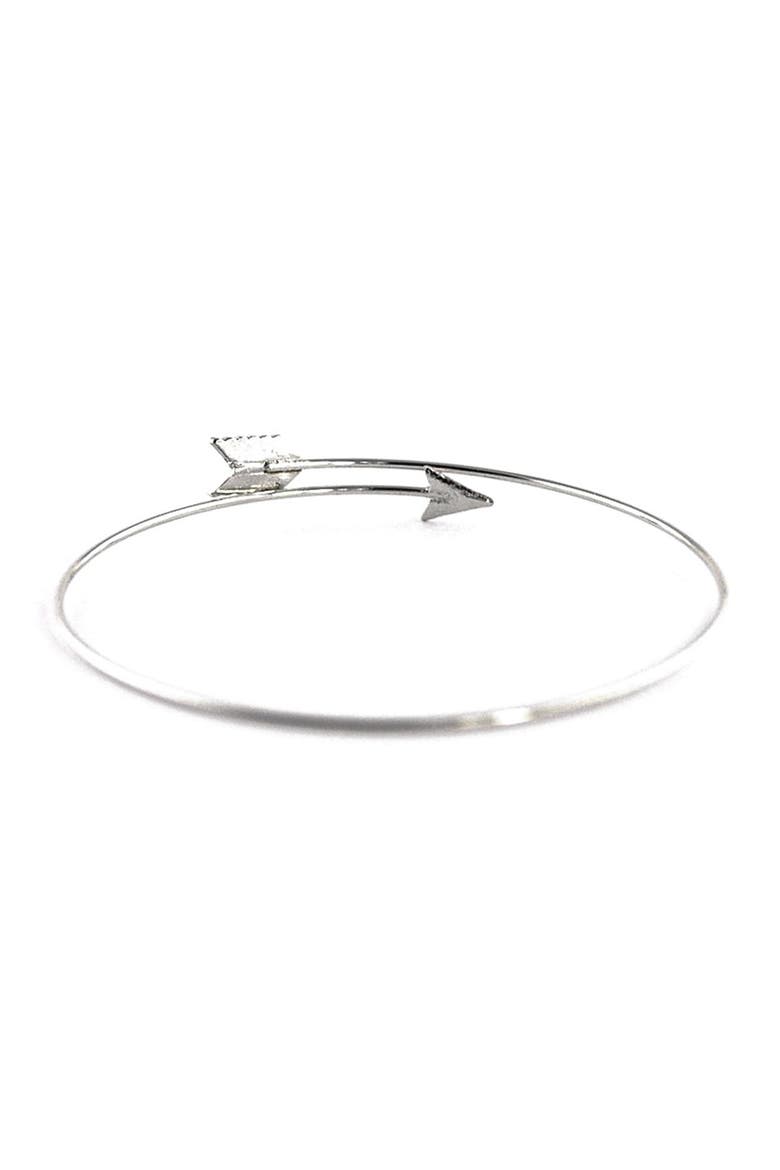 Split Arrow Cuff, Alternate, color, SILVER