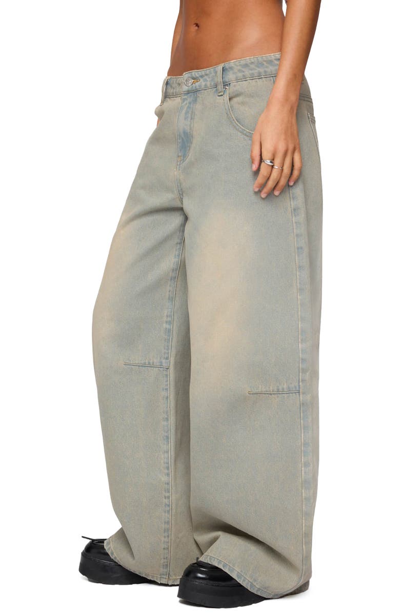 EDIKTED Santi Low Rise Wide Leg Jeans, Alternate, color, Light-Blue