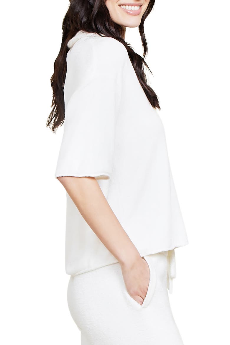 Collared Knit Top, Alternate, color, PEARL