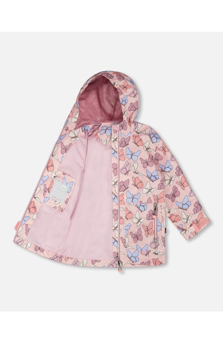 Deux par Deux Mid-Season Butterflies Jacket, Alternate, color, Pink Printed Butterflies