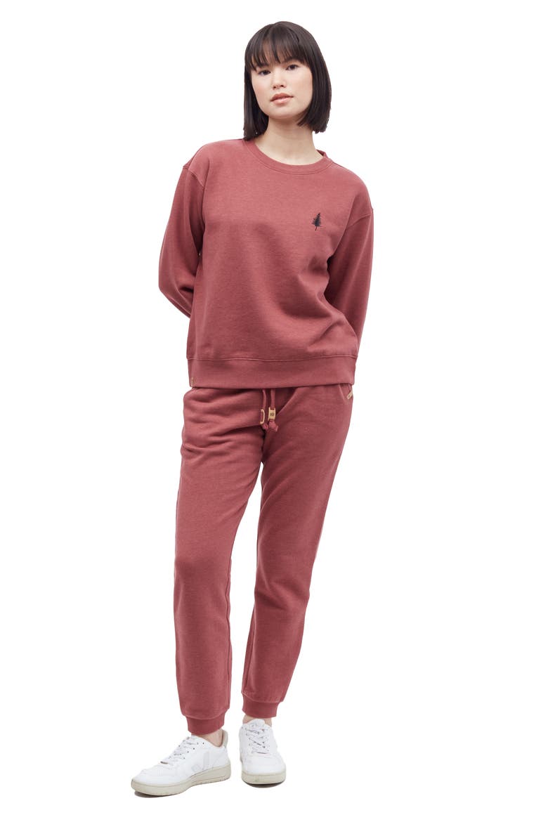 Golden Spruce Organic Cotton Blend Crewneck Sweatshirt, Alternate, color, APPLE BUTTER RED