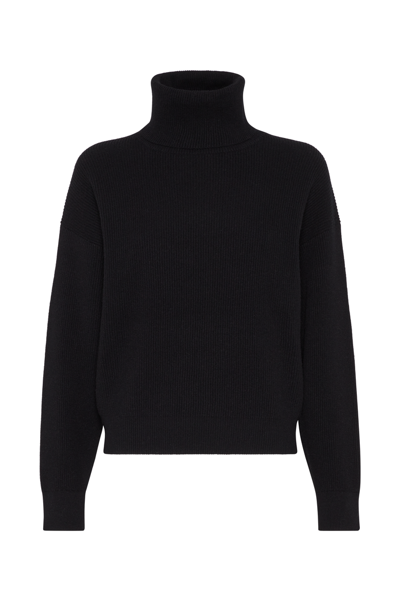 Wool, cashmere and silk sweater, Main, color, Black