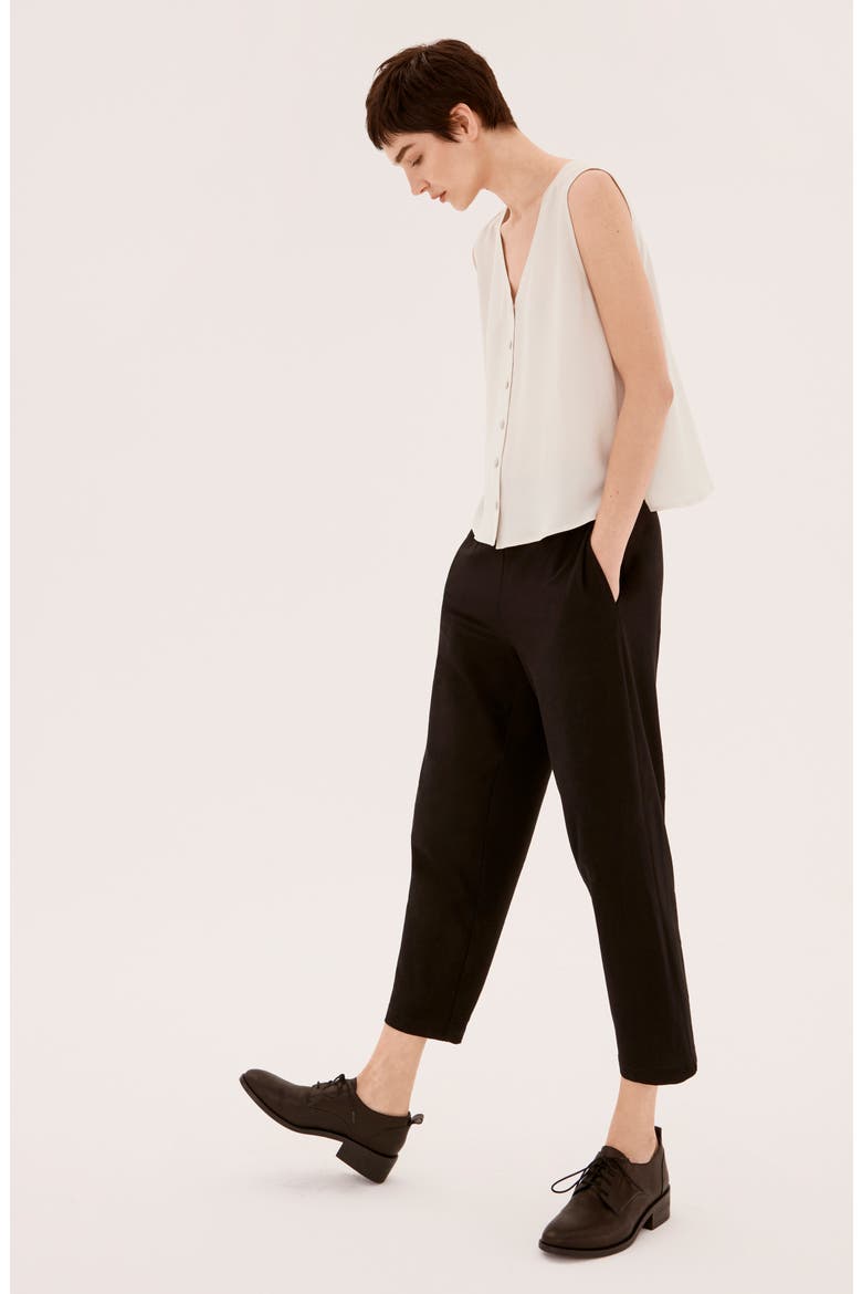 Tapered Ankle Pants, Alternate, color, BLACK