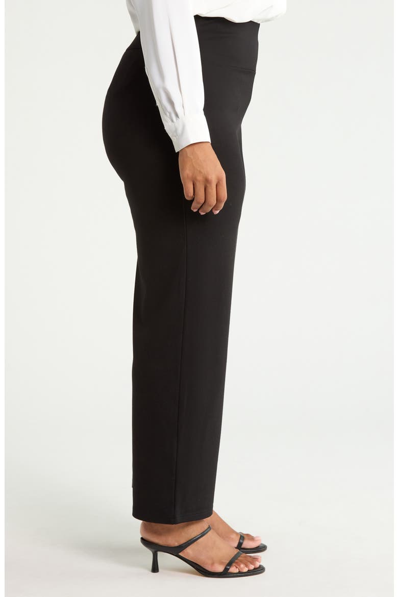 High Waist Pull-On Wide Waistband Trousers, Alternate, color, ANNE BLACK