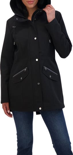 Water Resistant Hooded Softshell Coat