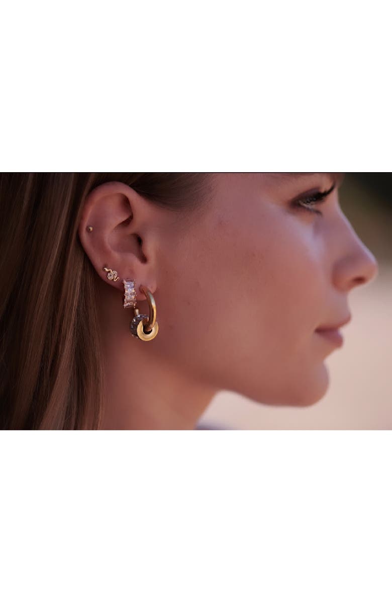 Mazin Jewels Baguette Hoops, Alternate, color, Yellow