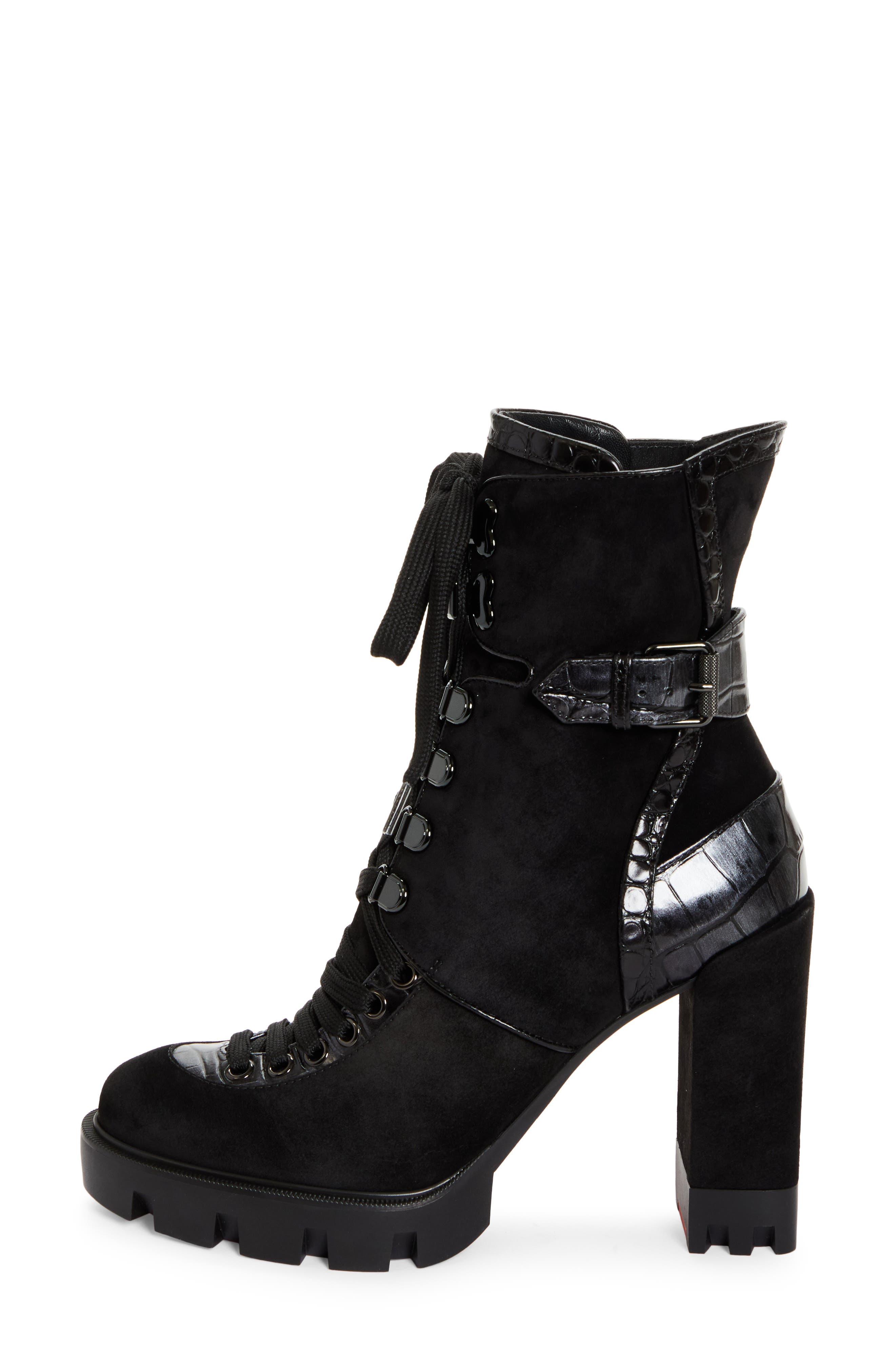 Christian Louboutin Macademia Bootie, Alternate, color, Black