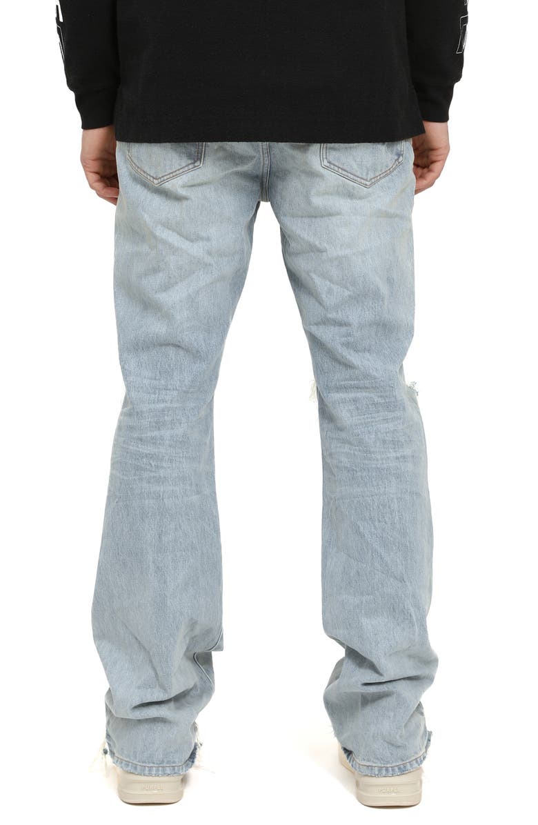 PURPLE BRAND Lucca Ripped Knee Fade Bootcut Jeans, Alternate, color, Light Indigo