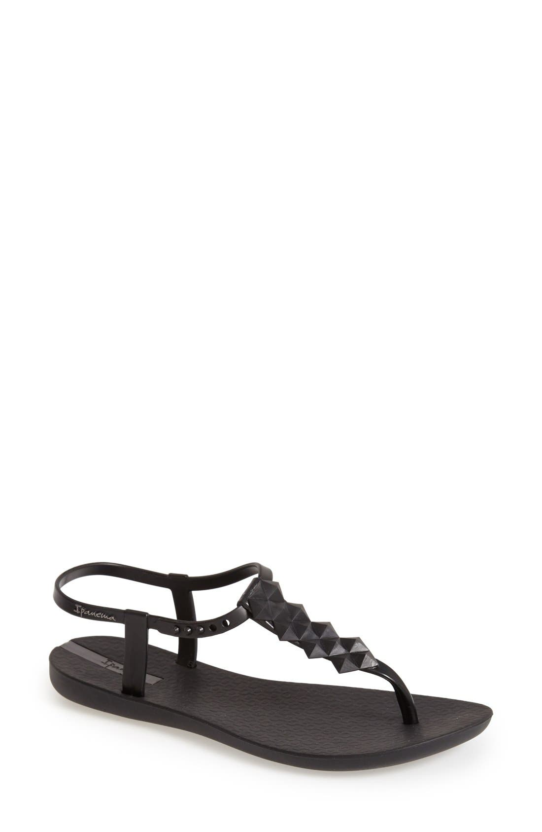 Ipanema 'Cleo' Pyramid Stud Ankle Strap Flip Flop, Main, color, 