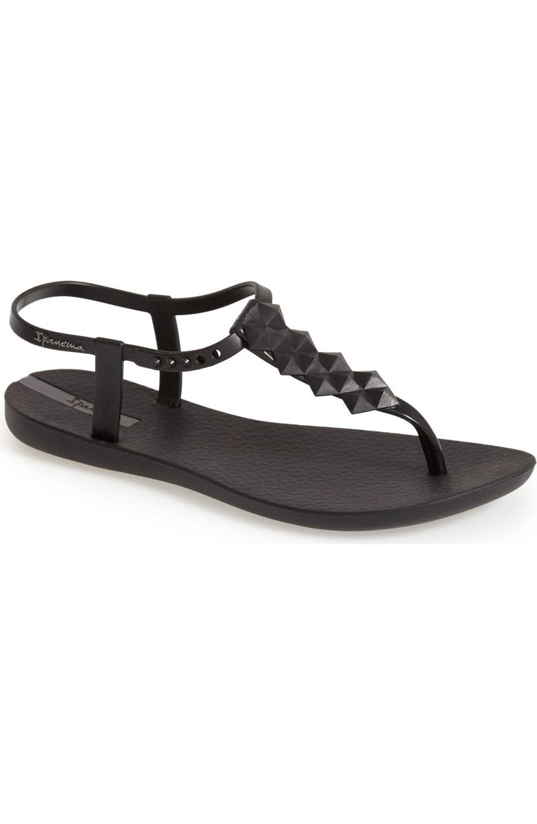 Ipanema 'Cleo' Pyramid Stud Ankle Strap Flip Flop, Main, color,