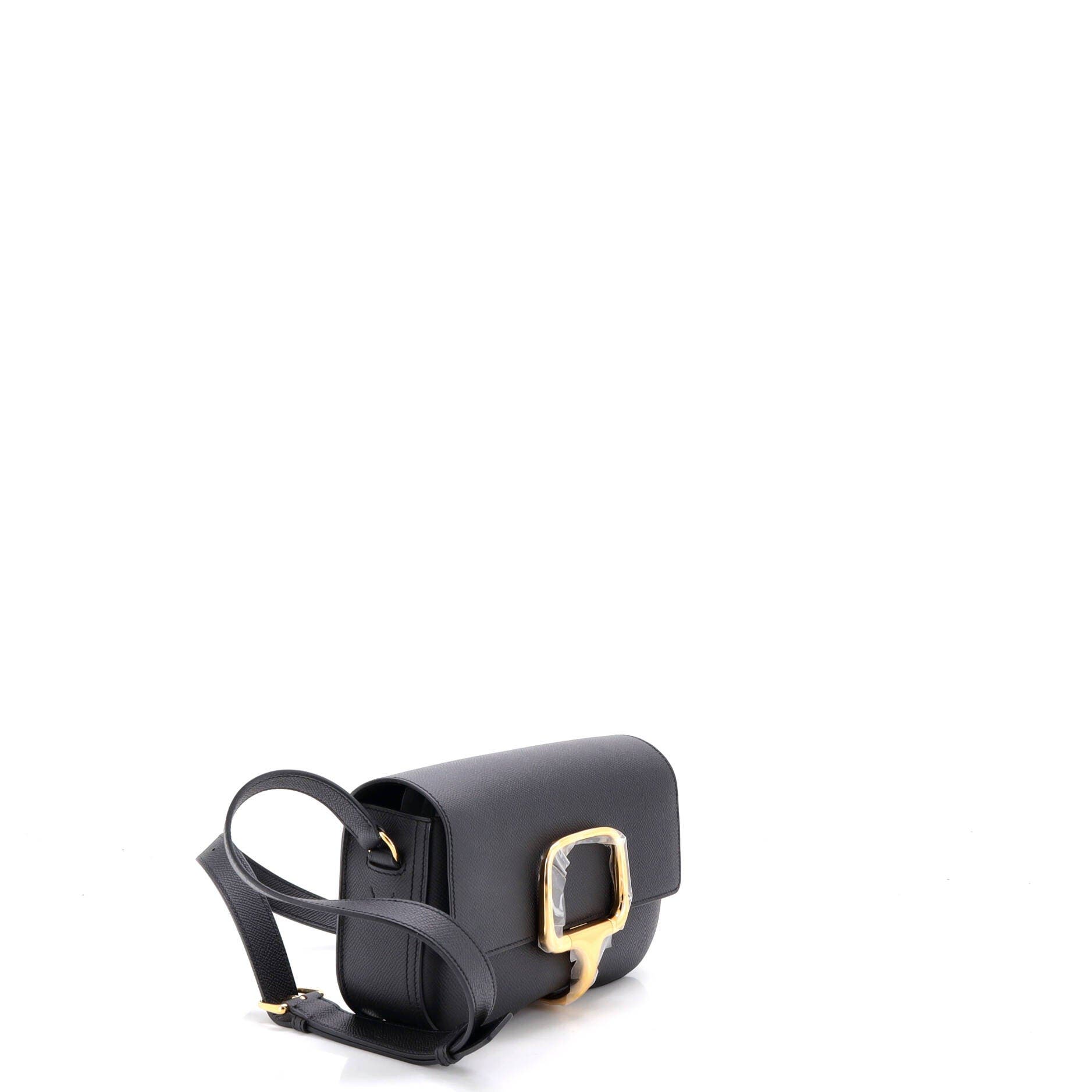 Pre-Owned Hermes Della Cavalleria Elan Shoulder Bag Epsom, Alternate, color, Noir