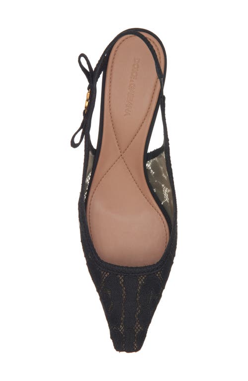 DOLCE & GABBANA DOLCE&GABBANA LACE SLINGBACK PUMP 