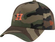 New Era Men's New Era Camo Houston Astros Woodland Team Pop 9FORTY A-Frame Adjustable Hat