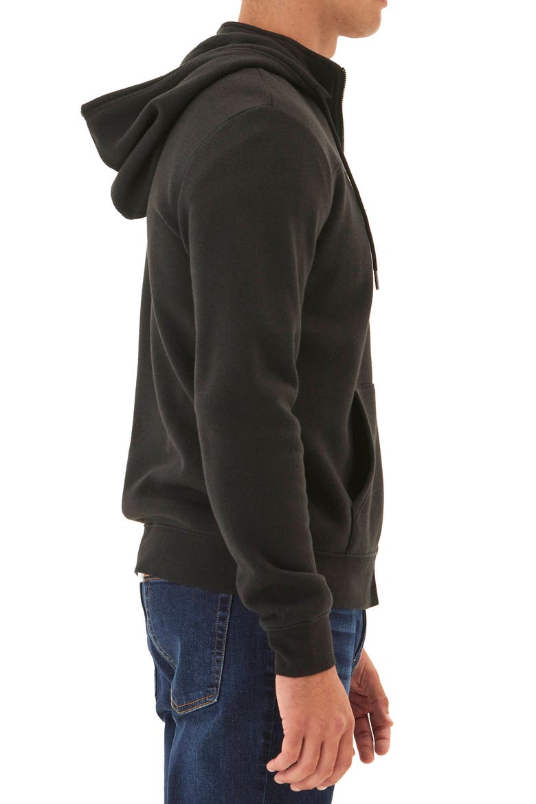 Dante Triblend Fleece Zip Hoodie, Alternate, color, BLACK