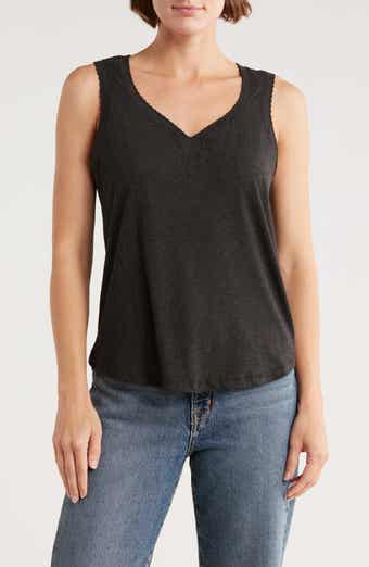 Democracy Scallop Trim Shell Tank Top