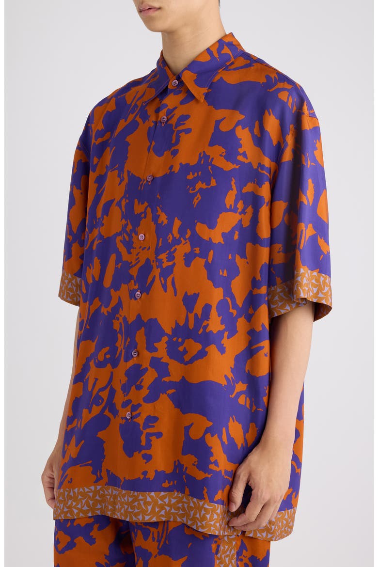 Cassidy Short Sleeve Button-Up Shirt, Alternate, color, ORANGE