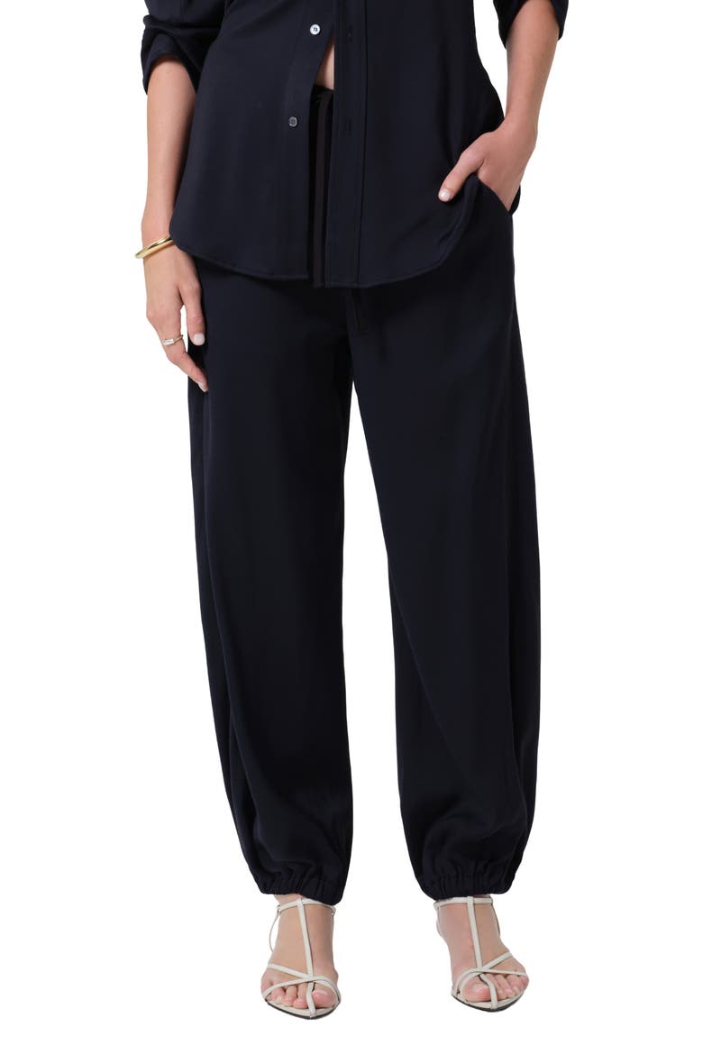 Bubble Drawstring Joggers, Main, color, NAVY