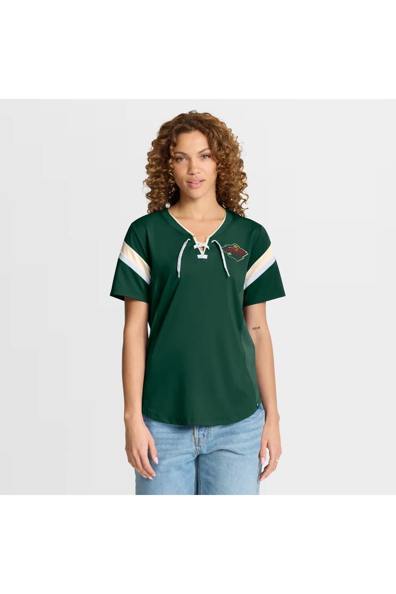 Women's Fanatics Green Minnesota Wild Offside Athena T-Shirt, Main, color, Green
