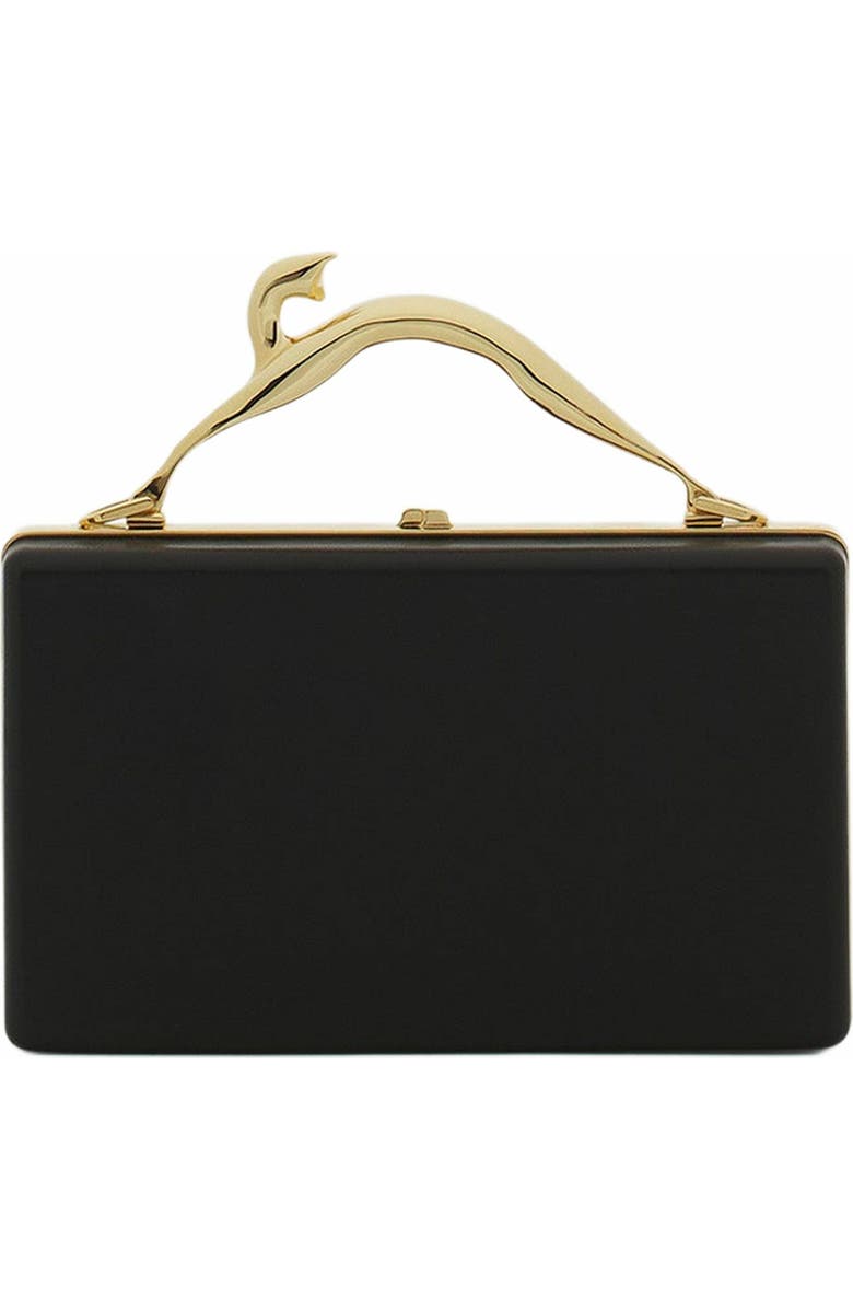 Lanvin FUSION CAT LEATHER CLUTCH BAG, Main, color,