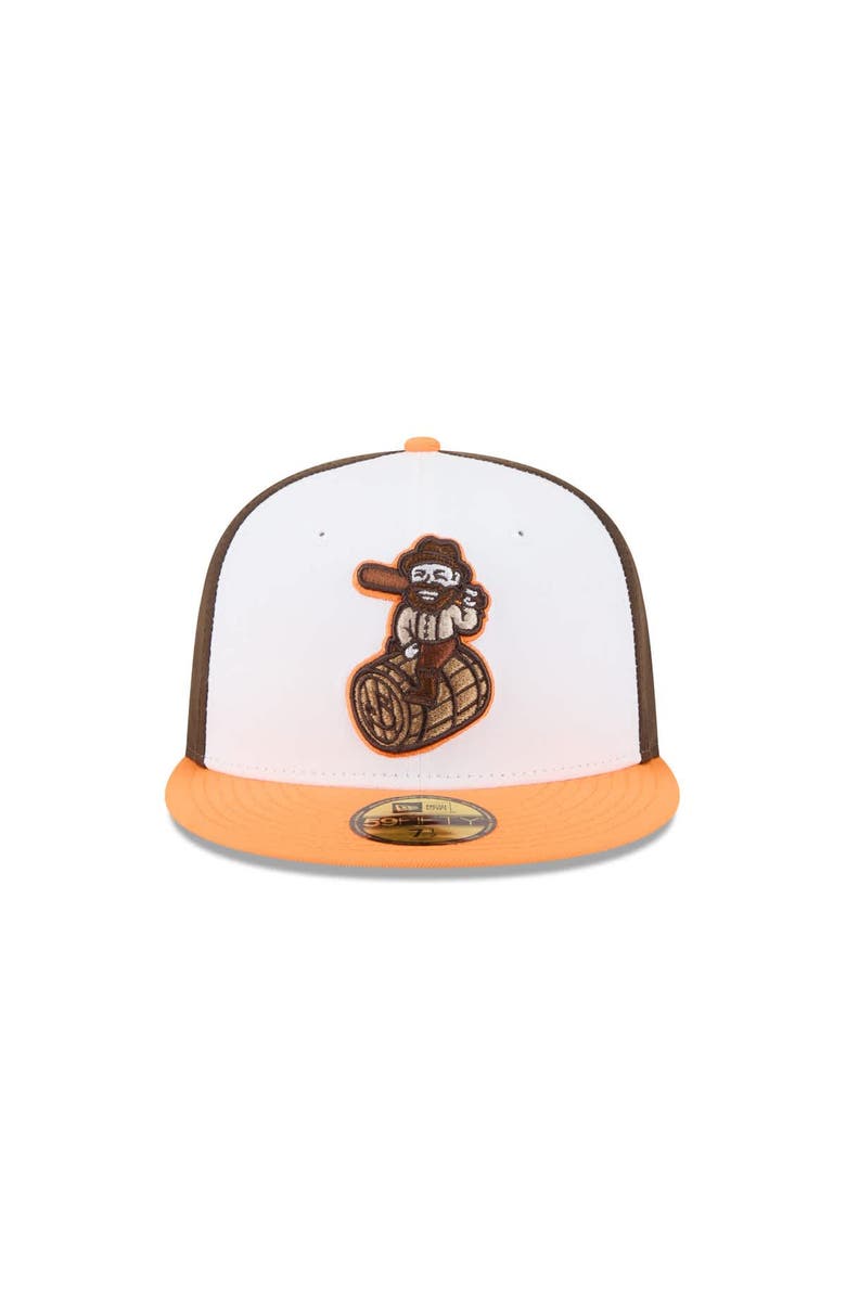 New Era Men's New Era White Bowling Green Hot Rods Theme Nights 59FIFTY Fitted Hat, Alternate, color, White
