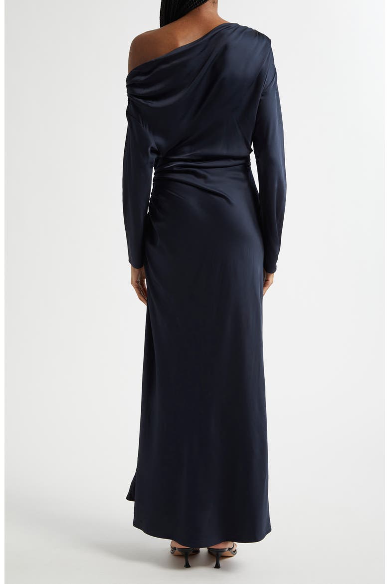 Piper Asymmetric Long Sleeve Dress, Alternate, color, DARK SAPPH