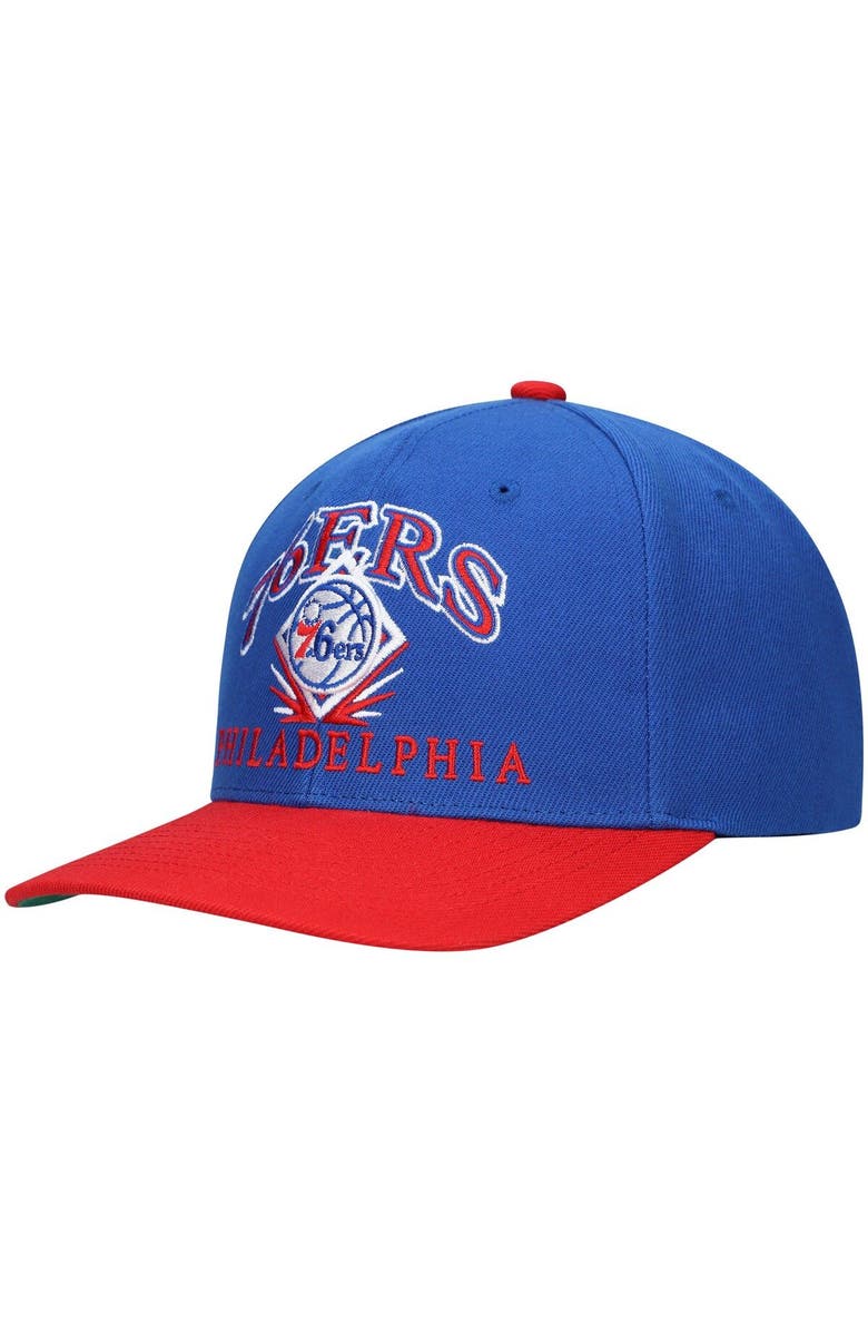 Mitchell & Ness Men's Mitchell & Ness x Lids Royal/Red Philadelphia 76ers All Pro Classic Snapback Hat, Main, color, 