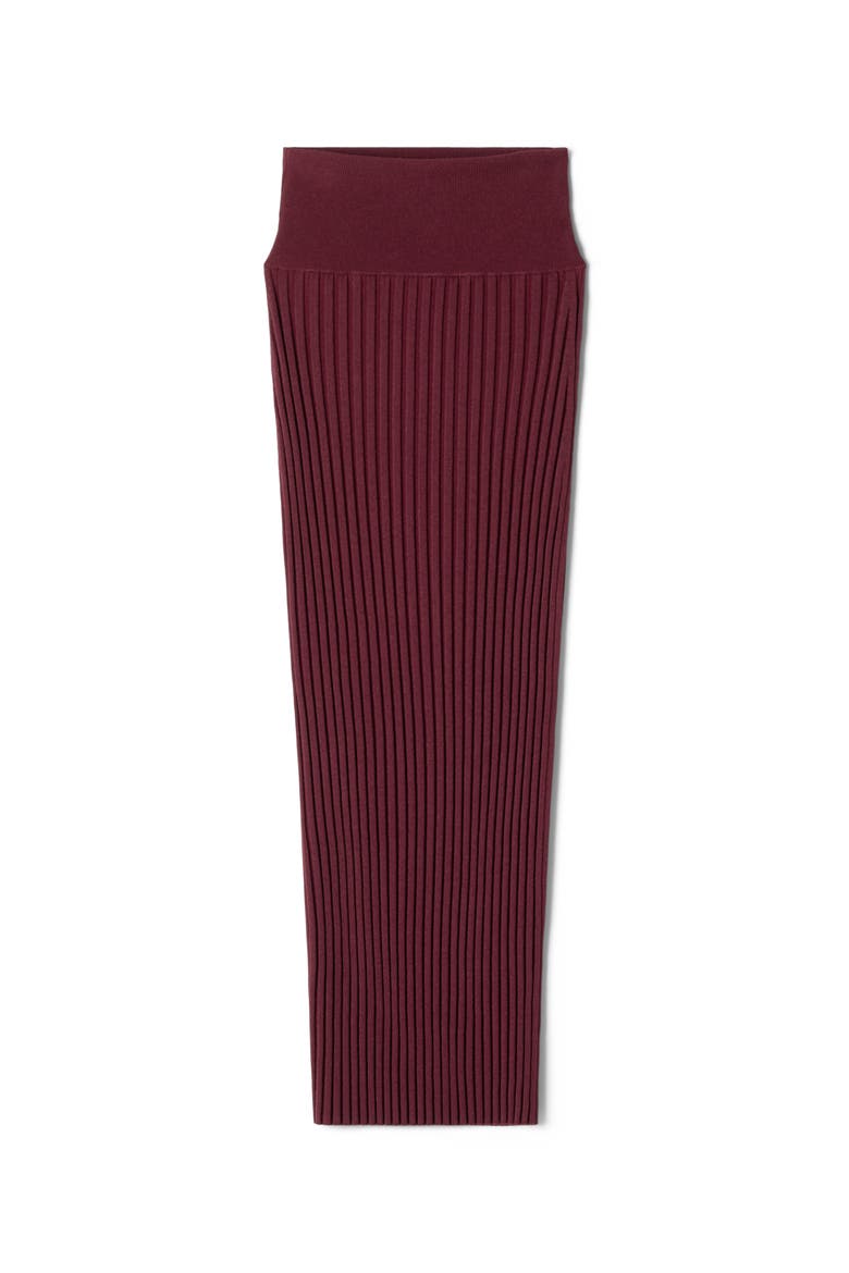 Red Midi Skirt In Viscose, Alternate, color, Red