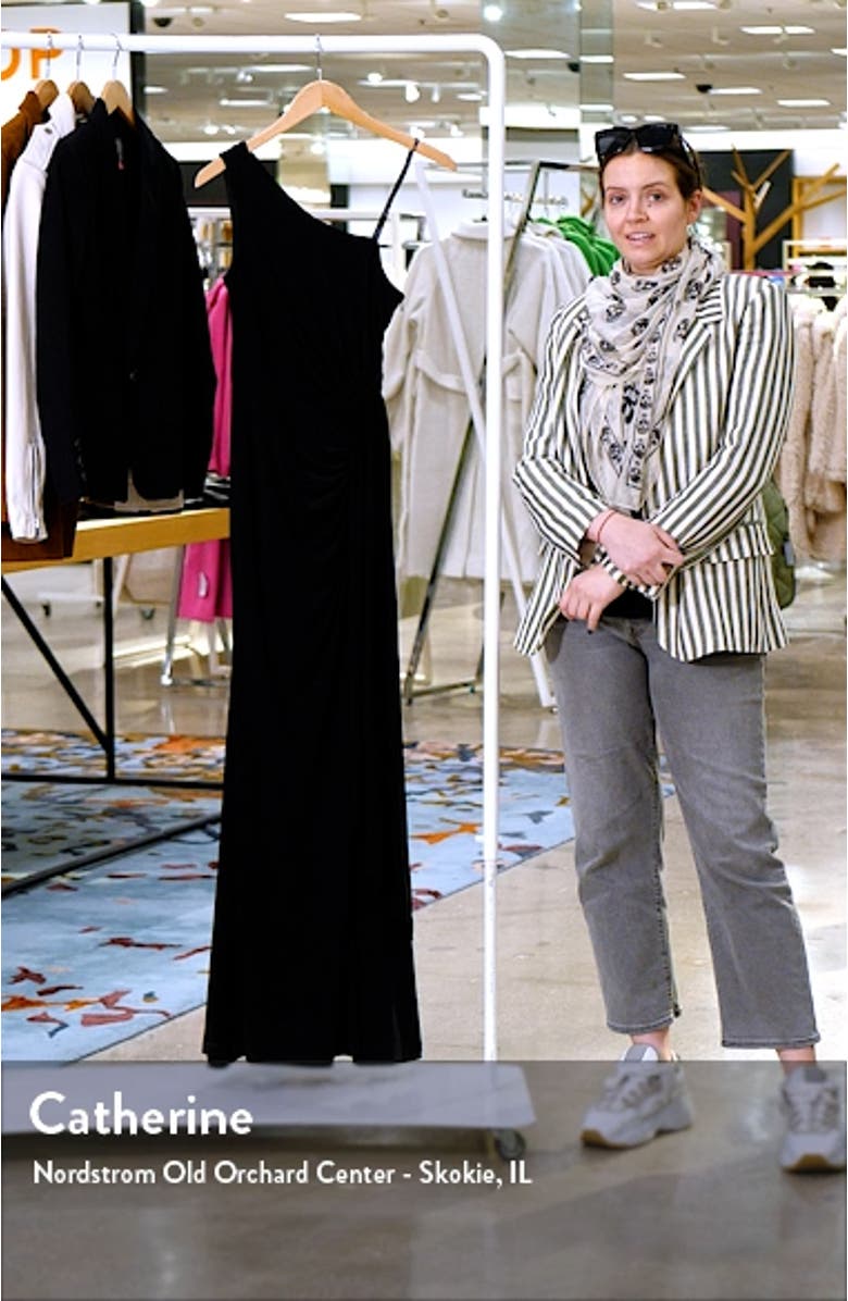 One-Shoulder Pleated Waist Gown, sales video thumbnail