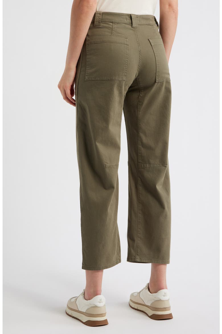 Darted Barrel Leg Pants, Alternate, color, FADED IVY