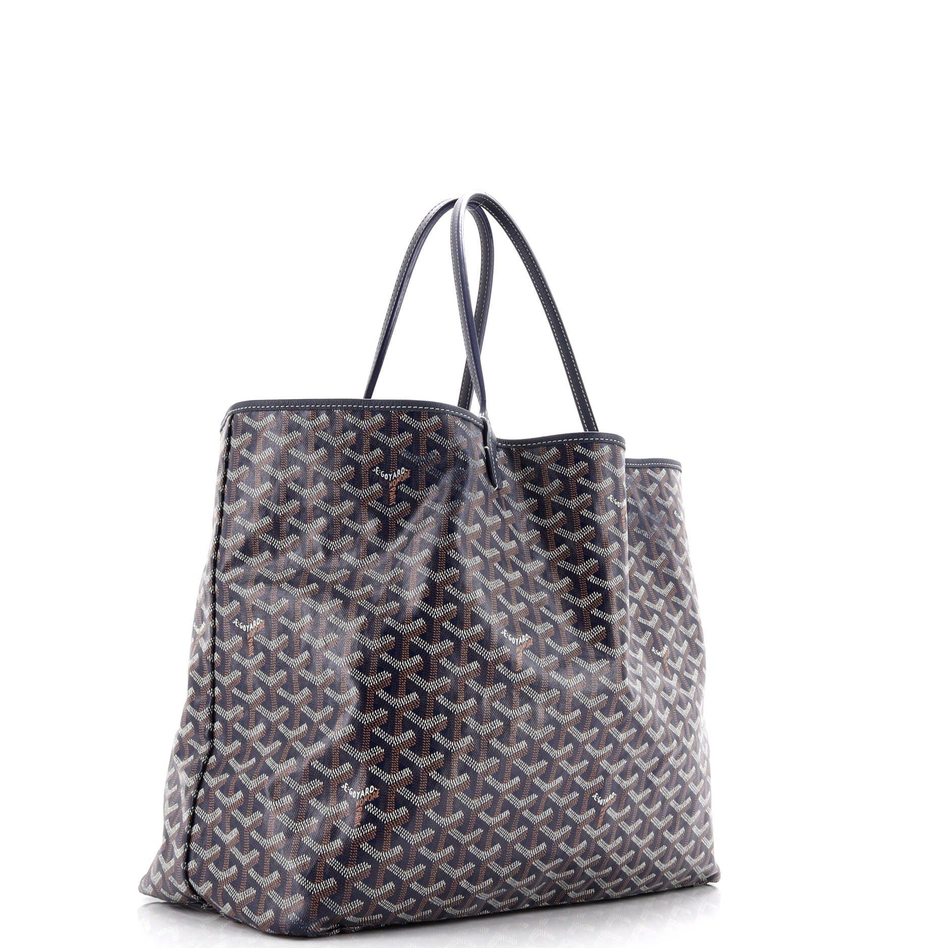 Pre-Owned Goyard Saint Louis Tote Coated Canvas GM, Alternate, color, Blue