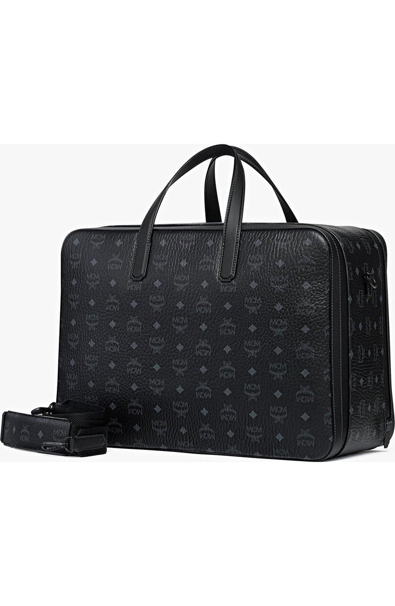 MCM Ottomar Garment Bag in Visetos, Alternate, color, Black