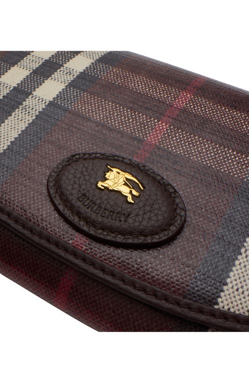 Burberry Highlands Coated Canvas Wallet On A Chain In Brown