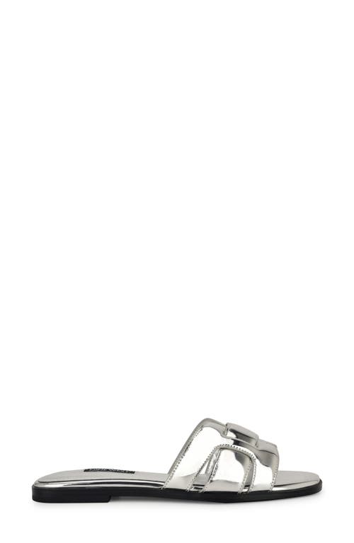 Nine West Germani Slide Sandal In Silver
