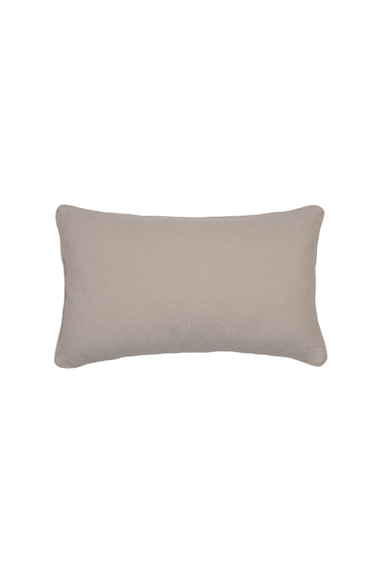 Palm and Lizard Indoor/Outdoor Lumbar White Accent Pillow, Alternate, color, Green