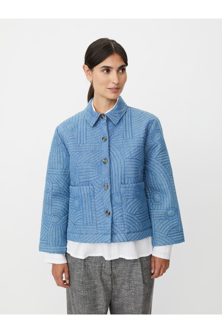 Jalindra Long Sleeve Quilted Jacket, Main, color, Basic Denim