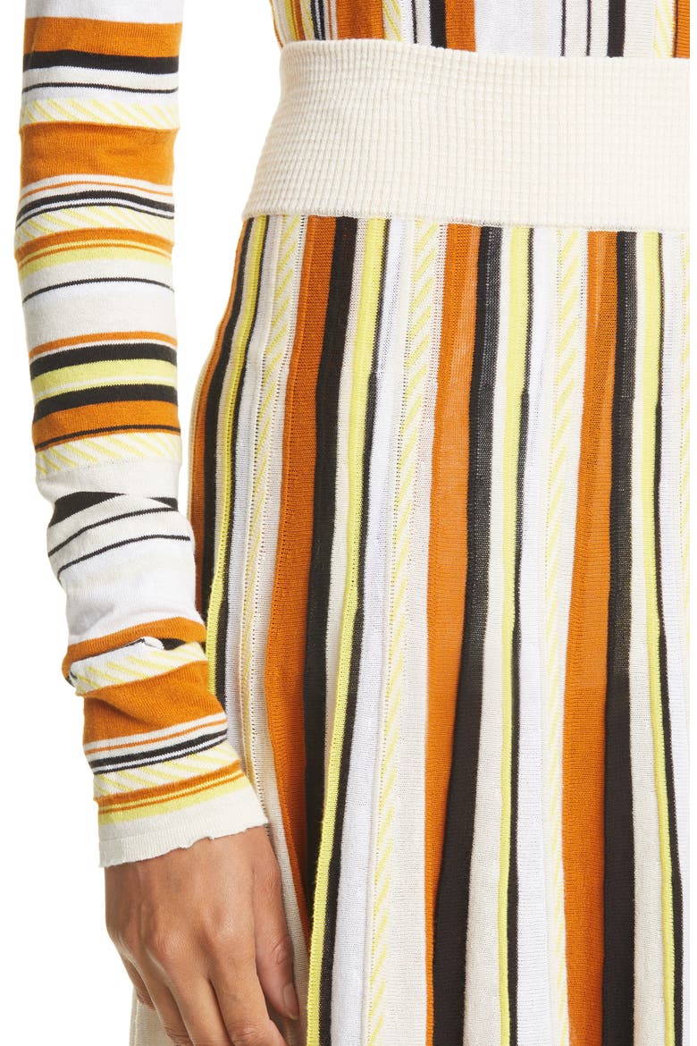 Marika Stripe Skirt, Alternate, color, MULTI COLOUR