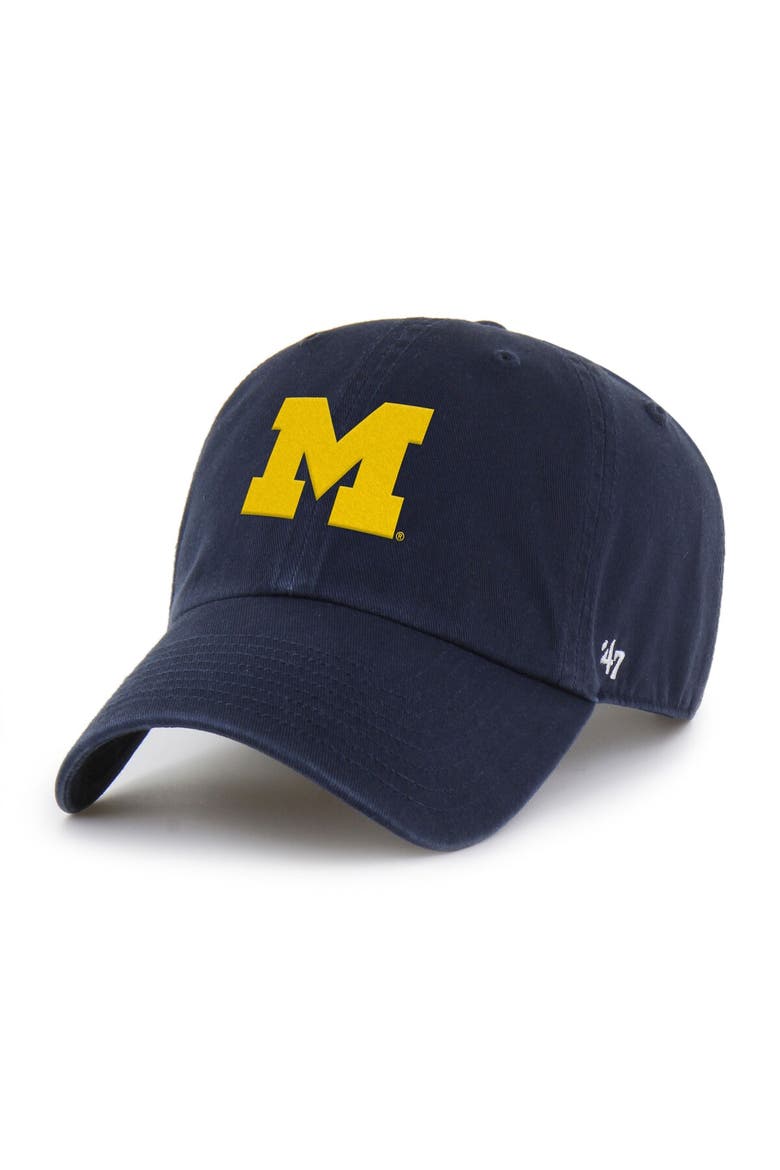 Men's '47 Navy Michigan Wolverines Americana Heritage Clean Up Adjustable Hat, Alternate, color, Navy