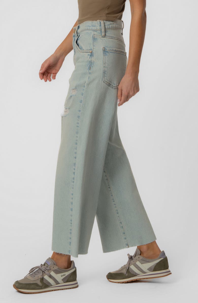 KUT from the Kloth Gwen Raw Hem High Waist Ankle Slouchy Wide Leg Jeans, Alternate, color, 