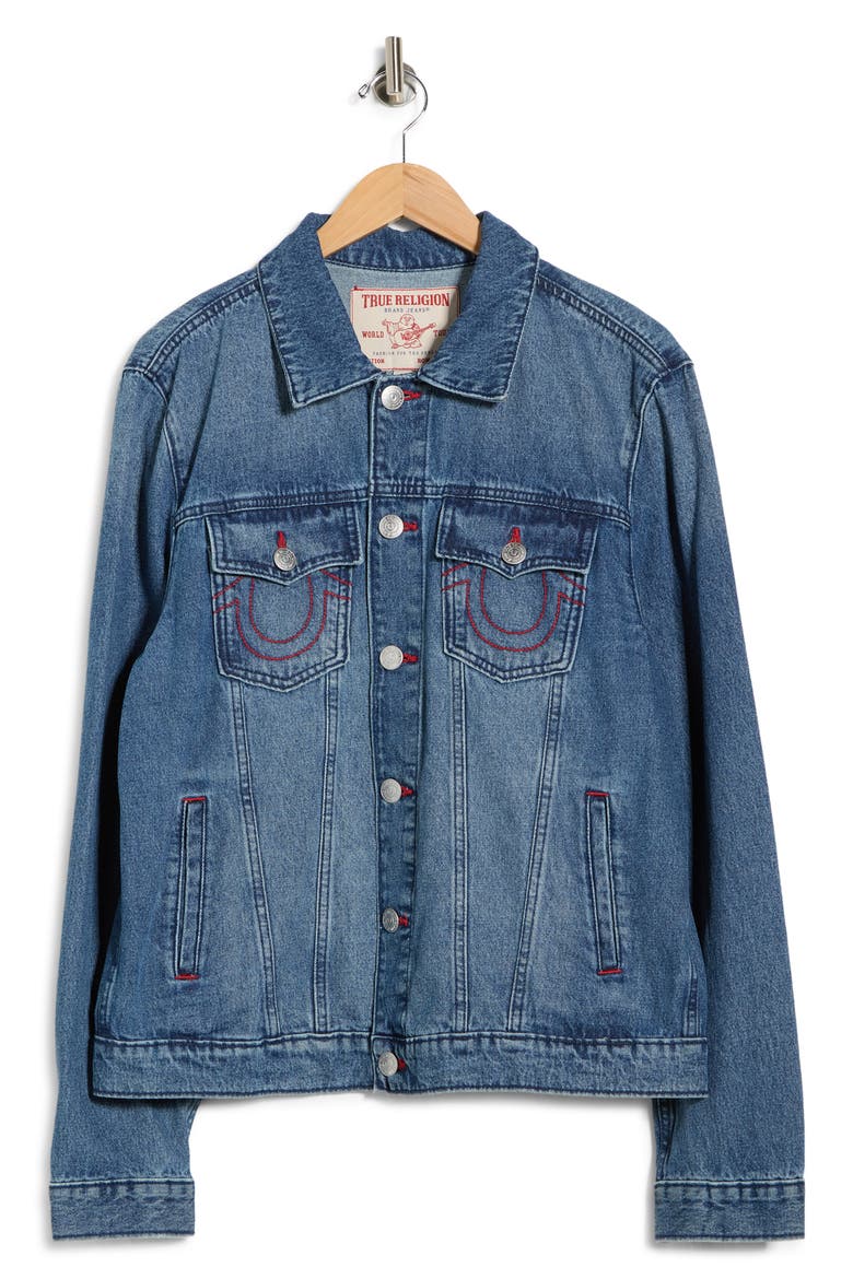 Jessie Denim Trucker Jacket, Alternate, color, MEDIUM BLUE QUARTZ