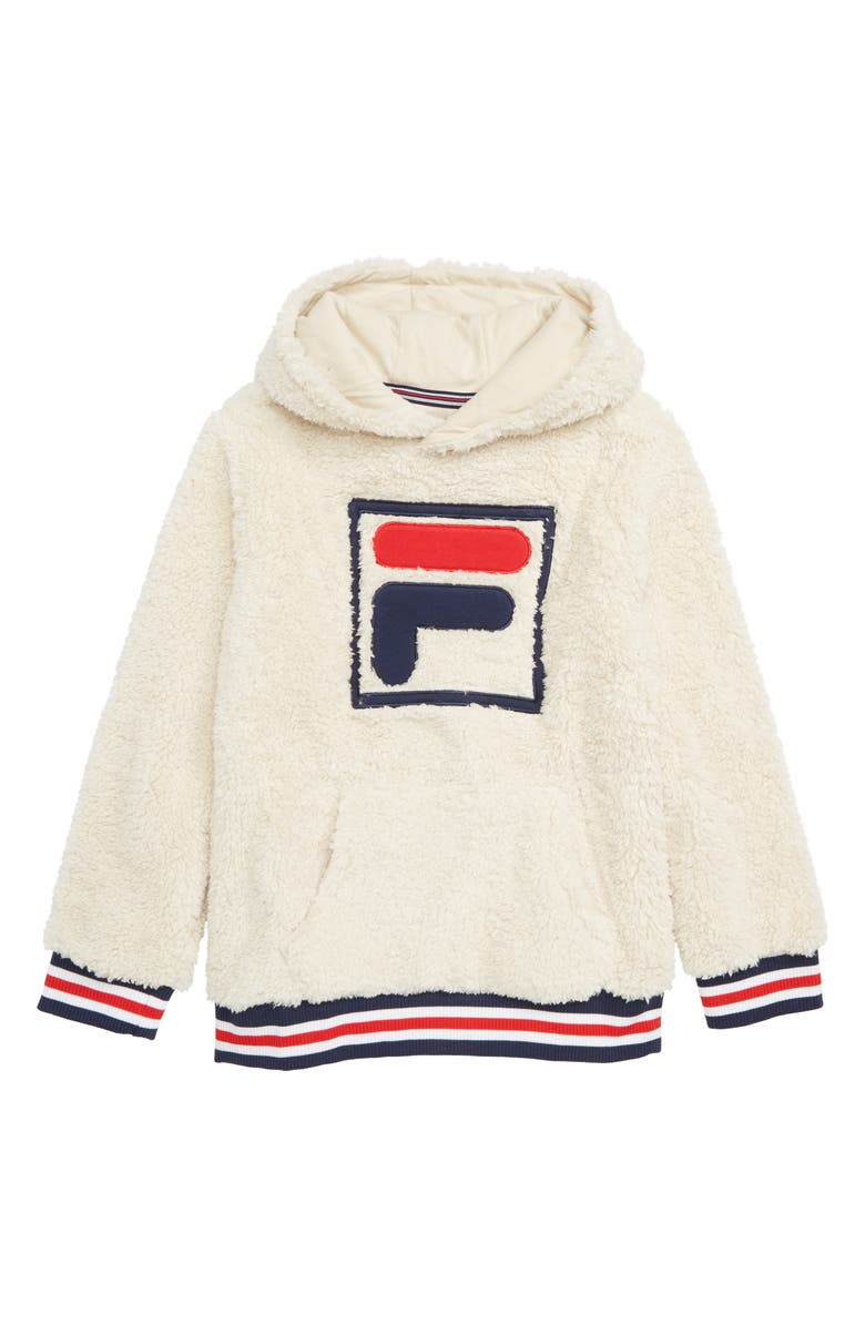 FILA Fleece Logo Hoodie, Main, color, 