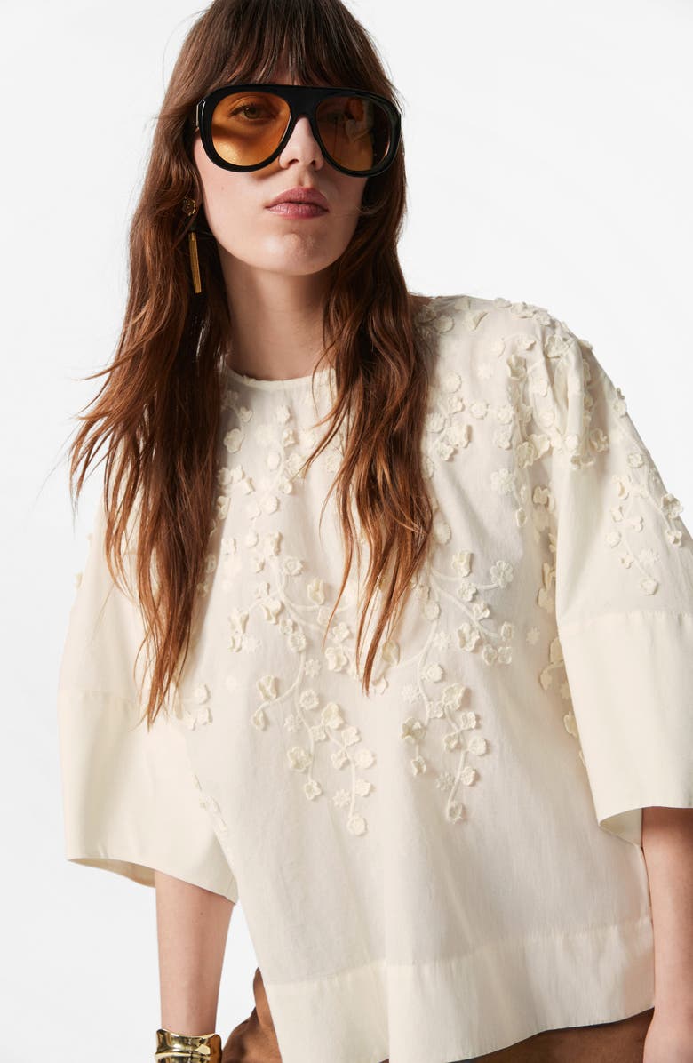 & Other Stories Floral Embroidered Top, Alternate, color,