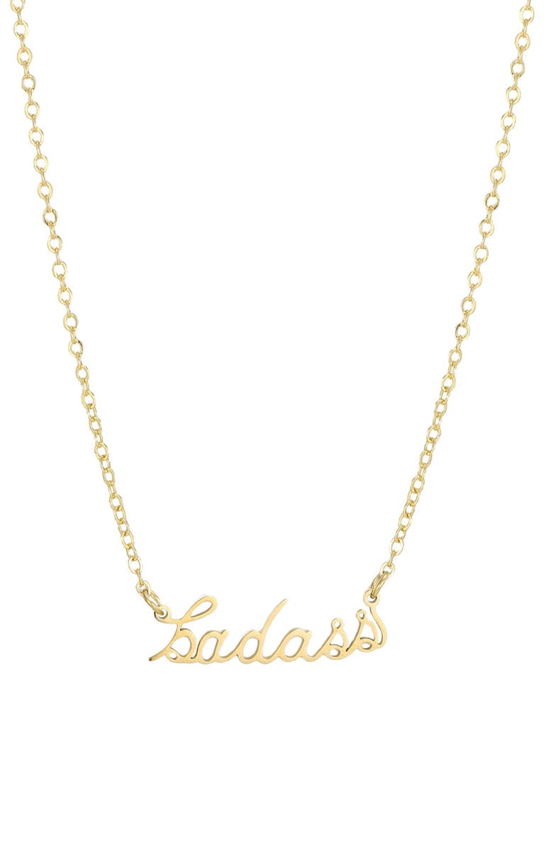 Adornia 'Badass' Pendant Necklace, Main, color, Gold