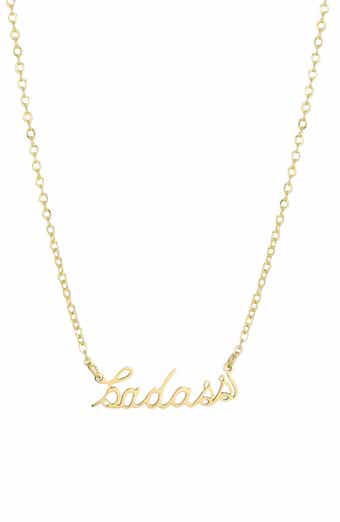 'Badass' Pendant Necklace